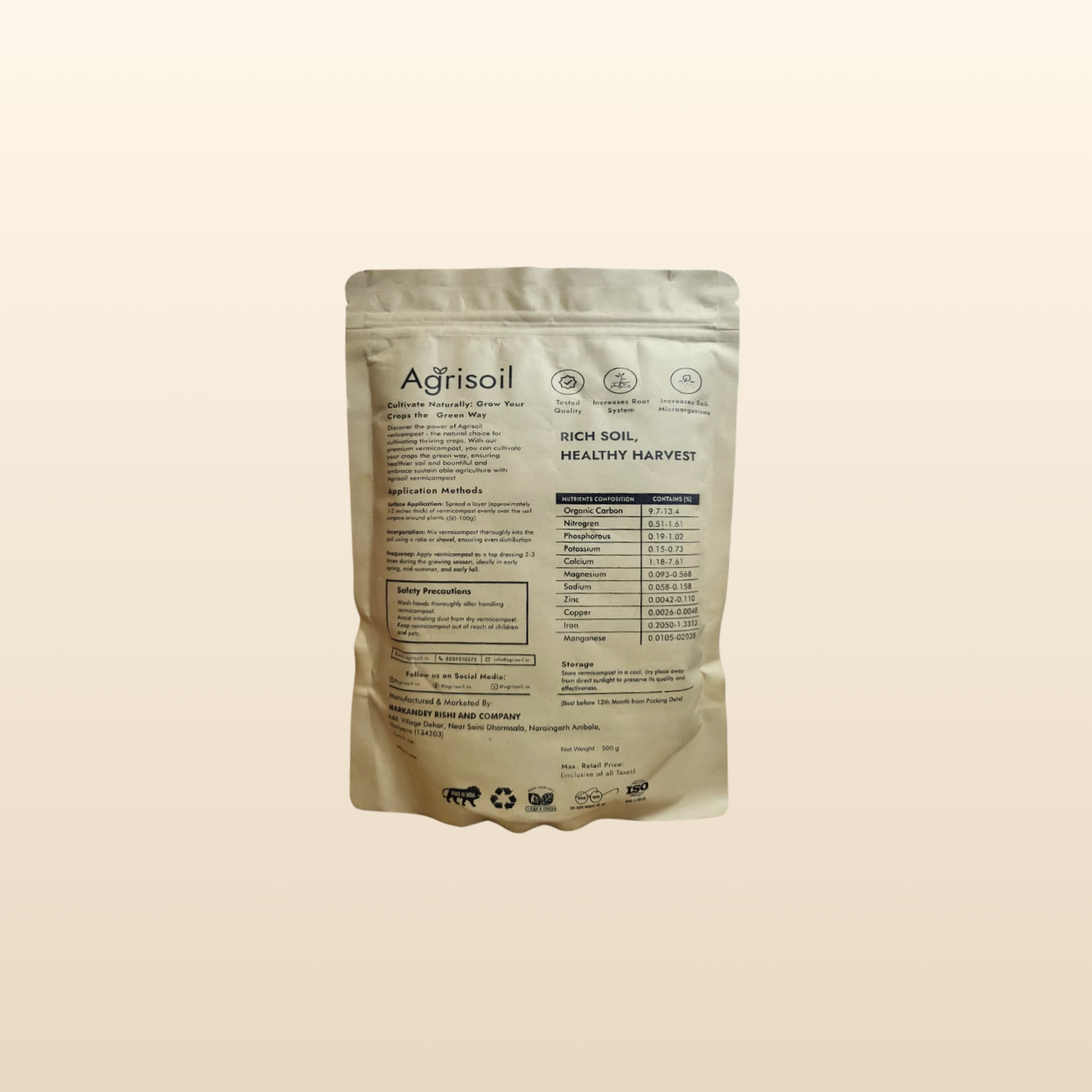 Agrisoil Flower Booter Premium Vermicompost 500g - Image 2